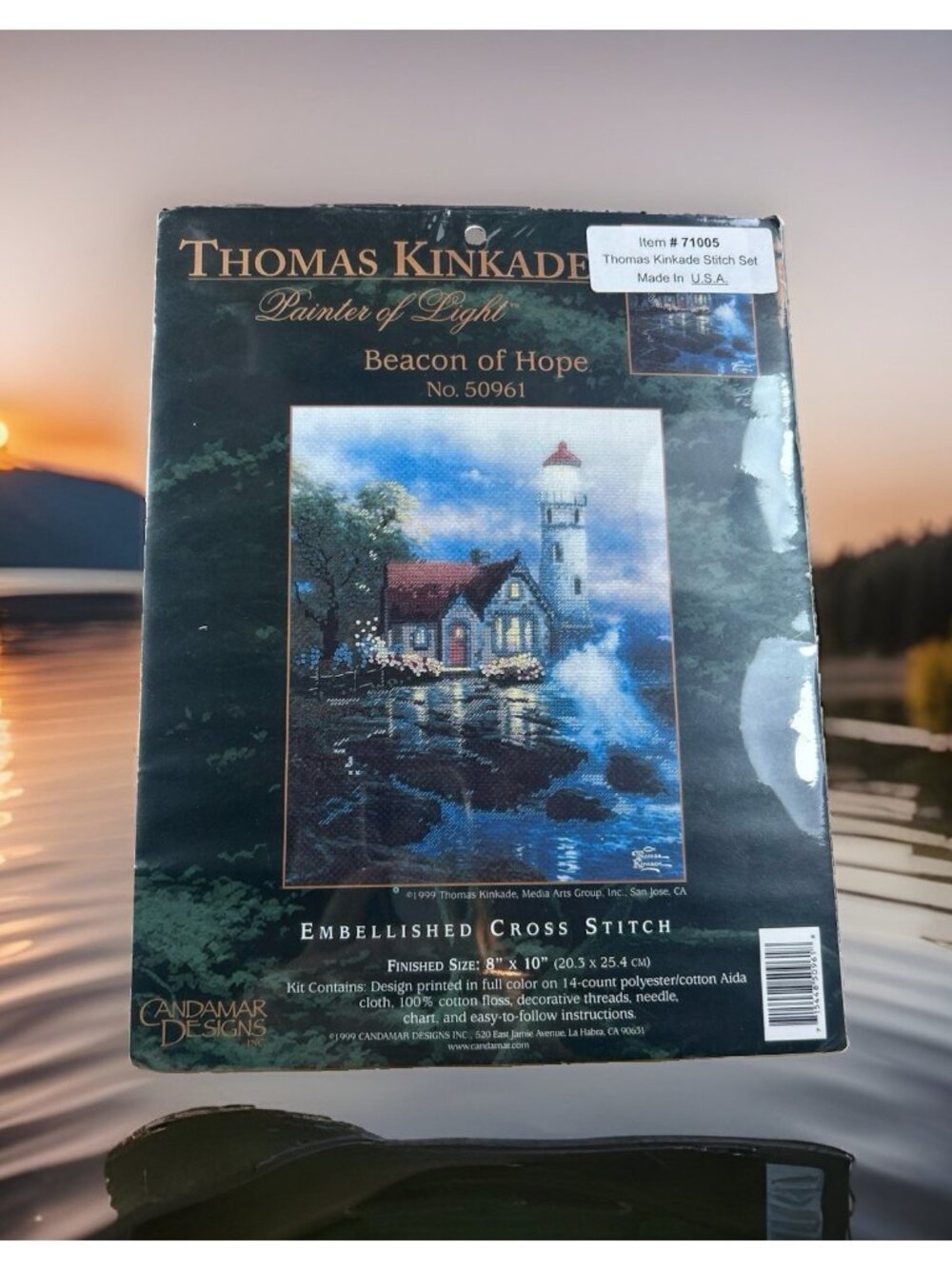 Thomas Kinkade Beaon Of Hope #50961 Embellished Cross Stick Kit 8x10” New Sealed